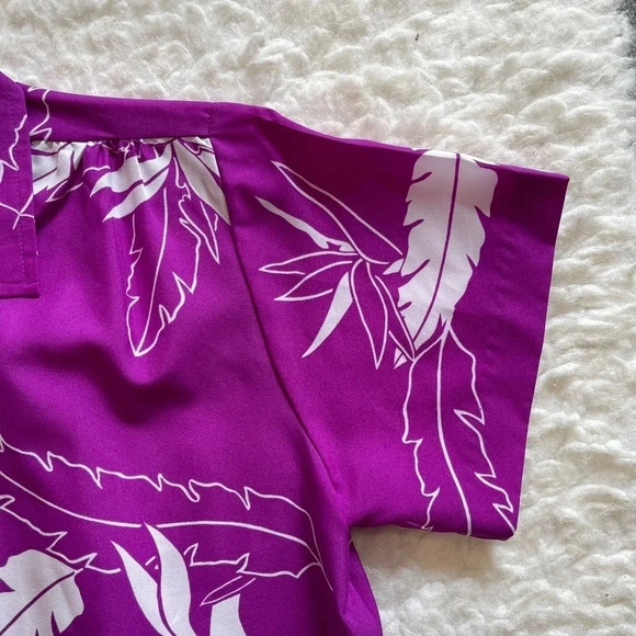 VINTAGE: Rainbow Paradise 70s Hawaiian shirt with feather pattern - size small - Picture 5 of 9